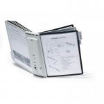 Durable SHERPA WALL 10 Display Panel Document Split Flap Index - A4 Black & Grey 563122