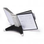 Durable SHERPA TABLE 10 Display Panel Document Split Flap Index - A4 Black & Grey 563222