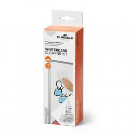 Durable Streak-Free Whiteboard Cleaning Spray and Microfibre Cloth Kit - 250ml 583300