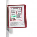 Durable VARIO WALL 5 Panel Magnetic Display Panel Document Holder - A4 Red 591403