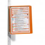 Durable VARIO WALL 5 Panel Magnetic Display Panel Document Holder - A4 Orange 591409