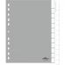 Durable 12 Part Removable Tab Reinforced Punched Index Dividers - A4 - Grey 