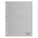 Durable 15 Part Numbered Tab Reinforced Punched Index Divider - A4 - Grey 