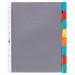 Durable 8 Part Replacable Tab Numbered Colour Coded Punched Index Divider - A4 