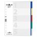 Durable 5 Part Coloured Tab Index Punched File Dividers - A4+ 