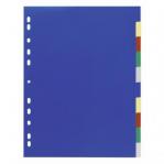 Durable 10 Part Coloured Tab Index Punched File Dividers - A4+ 674727