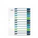 Durable 12 Part Numbered Tab Punched Index Dividers + Cover - A4+ - Colour Coded 679627