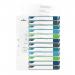 Durable 12 Part Numbered Tab Punched Index Dividers + Cover - A4+ - Colour Coded 