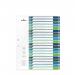 Durable 20 Part Numbered Tab Punched Index Dividers + Cover - A4+ - Colour Coded 