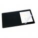 Durable Clear Overlay Non-Slip Desk Mat Notes Protector Pad - 53x40 cm - Black 