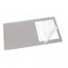 Durable Clear Overlay Non-Slip Desk Mat Notes Protector Pad - 53x40 cm - Grey 