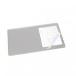 Durable Desk Mat with Clear Overlay 40 x 53cm Grey - Pack of 5 720210