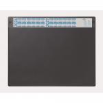 Durable Clear Overlay Calander Desk Mat Notes Protector Pad - 65x52 cm - Black 720501