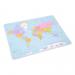 Durable Smooth Non-Slip World Map Desk Mat PC Keyboard Mouse Pad - 53x40cm 