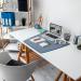 Durable ARTWORK Overlay Desk Mat - Non-Slip with Clear Anti-Glare Cover - Blue 722107
