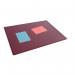 Durable Clear Overlay Desk Mat Notes Protector Pad - 5 Pack - 53x40 cm - Red 722203