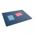 Durable Clear Overlay Non-Slip Desk Mat Notes Protector Pad - 53x40 cm - Blue 