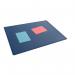 Durable Clear Overlay Desk Mat Notes Protector Pad - 5 Pack - 53x40 cm - Blue 722207