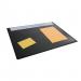 Durable Clear Overlay Calander PC Desk Pad Protector Mat - 65x50 cm - Black 722301