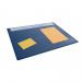 Durable Clear Overlay Calander PC Desk Pad Protector Mat - 65x50 cm - Navy Blue 