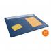 Durable Calendar PC Desk Pad Protector Mat with Clear Overlay - 5 Pack - Blue 722307