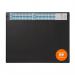 Durable Calendar Desk Mat Clear Overlay Notes Protector Pad - 65x48 cm - Black 722501