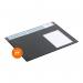 Durable Calendar Desk Mat Clear Overlay Notes Protector Pad - 65x48 cm - Black 722501