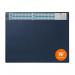 Durable Calendar Desk Mat Clear Overlay Notes Protector Pad - 65x48 cm - Blue 722507