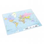 Durable World Map Desk Mat Smooth Non-Slip PC Keyboard Mouse Pad - 50 x 38cm 723119