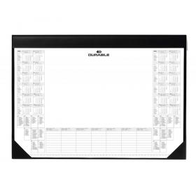 Durable Clear Overlay Calander PC Desk Pad Protector Mat - 65x52 cm - Black 729101