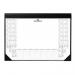 Durable Clear Overlay Calander PC Desk Pad Protector Mat - 65x52 cm - Black 