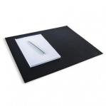 Durable Genuine Leather Non-Slip Desk Mat PC Keyboard Pad - 42x30 cm - Black 730401