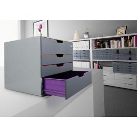 Durable VARICOLOR SAFE 4 Drawer Lockable GDPR Colour Coded Desktop Storage - A4+ 760627