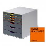 Durable VARICOLOR Desktop Organiser 7 Drawer Colour Coded Modular Storage - A4+ 760727