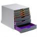 Durable VARICOLOR Desktop Organiser 7 Drawer Colour Coded Modular Storage - A4+ 