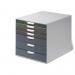 Durable VARICOLOR Desktop Organiser 7 Drawer Colour Coded Modular Storage - A4+ 