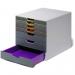 Durable VARICOLOR Desktop Organiser 7 Drawer Colour Coded Modular Storage - A4+ 