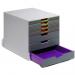 Durable VARICOLOR Desktop Organiser 7 Drawer Colour Coded Modular Storage - A4+ 