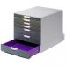 Durable VARICOLOR Desktop Organiser 7 Drawer Colour Coded Modular Storage - A4+ 