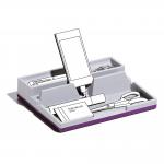 Durable VARICOLOR Desk Stationery Organiser Tray Pen Pencil Tidy Storage - Grey 761358