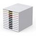 Durable VARICOLOR Desktop Organiser 10 Drawer Colour Coded Modular Storage - A4+ 