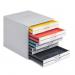 Durable VARICOLOR Desktop Organiser 10 Drawer Colour Coded Modular Storage - A4+ 