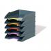 Durable VARICOLOR ECO Stackable Document Filing Letter Tray - 5 Pack - A4 Grey 