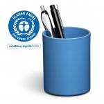 Durable ECO Plastic Pen Pot Pencil Holder Desk Tidy Organiser - 6 Pack - Blue 775906