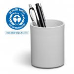 Durable ECO Plastic Pen Pot Pencil Holder Desk Tidy Organiser - 6 Pack - Grey 775910