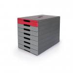 Durable IDEALBOX ECO 7 Drawer Recycled Plastic File Storage Organiser - Red 776303