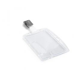 Durable Enclosed Card Security Pass ID Badge Holders with Clip - 25 Pack - Clear 800519