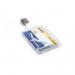 Durable Enclosed Card Security Pass ID Badge Holders with Clip - 25 Pack - Clear 