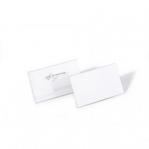 Durable Pin Name Badge 40x75mm Transparent Pack of 100 800819