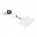 Durable Acrylic Security Pass ID Card Holders with Badge Reel - 10 Pack - Clear 801119